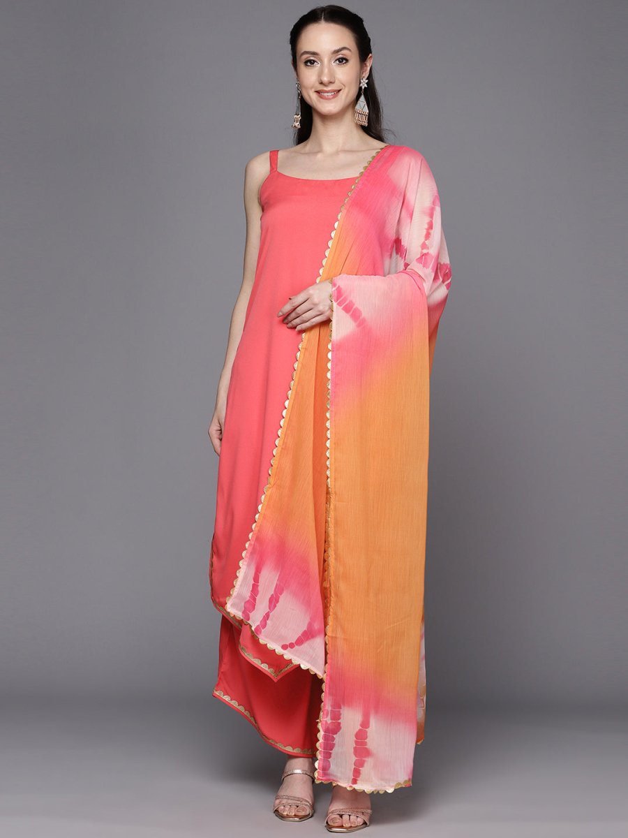 Ahalyaa Gotta Patti Kurta with Palazzos & With Dupatta | Swadesiicart