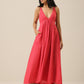 trueBrowns Bright Pink Slub Texture Sleeveless Dress | Swadesiicart