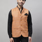 Even Apparels Men's Orange Nehru Jacket With Welt Pockets | Swadesiicart