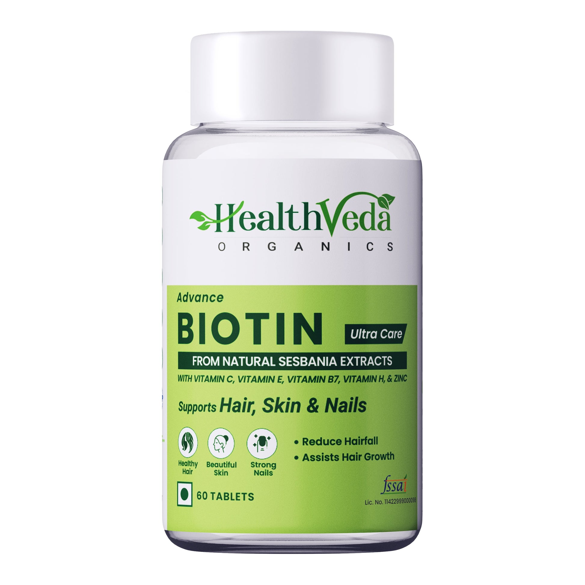 Health Veda Organics Advance Biotin Tablets - Swadesiicart