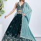 House of Panchhi Pink Net Cutdana, Sequins And Zarkan Embroidery Lehenga Choli & Dupatta | Swadesiicart