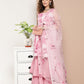 InWeave Women's Pink Printed Chintz Tiered Sharara Set With Dupatta - Swadesiicart