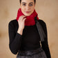 InWeave Women's Cherry Red Fur Neckpiece - Swadesiicart