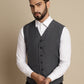 Even Apparels Men's Grey Waistcoat with welt pockets | Swadesiicart