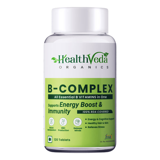 Health Veda Organics Plant Based B-Complex Tablets - Swadesiicart