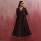 trueBrowns Cola Cotton Dobby Dress | Swadesiicart