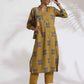 trueBrowns Green Cotton Print Straight Kurta Set | Swadesiicart