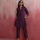 trueBrowns Purple Modal Kurta Co-ord Set - Swadesiicart