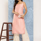 Ahalyaa Polka Dot Printed Organza Kurta | Swadesiicart