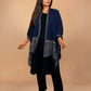 trueBrowns Blue Woollen Kaftan Cape | Swadesiicart