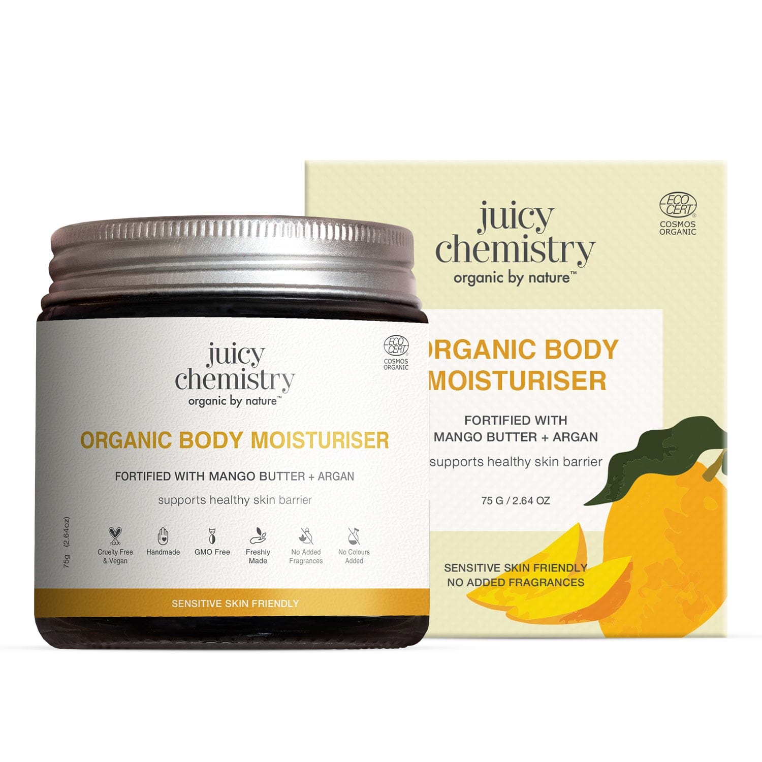Organic Body Moisturiser Fortified with Mango Butter + Argan