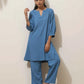 trueBrowns Blue Viscose Co-ord Set - Swadesiicart