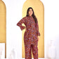 BulBul Pratiksha Red Co-Ord Set - Swadesiicart