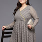 Ahalyaa Plus Size Floral Printed Zari Angrakha Kurta with Palazzos | Swadesiicart