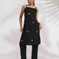 trueBrowns Black Cotton Embroidered Straight Kurta Set - Swadesiicart