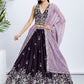 House of Panchhi Cream Net Cutdana, Sequins And Zarkan Embroidery Lehenga Choli & Dupatta | Swadesiicart