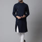 Indian Clothing Even Apparels Blue Sherwani Kurta With Asymetrical Cut | Swadesiicart