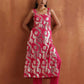 trueBrowns Pink Metallic Straight Kurta Set | Swadesiicart