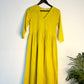 trueBrowns Lime Slub Dress | Swadesiicart