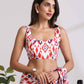 trueBrowns Carrot Muslin Ikat Sleeveless Blouse | Swadesiicart