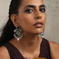 trueBrowns Silver Tone Handpainted Earrings | Swadesiicart