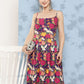 InWeave Women's Navy Bird Japanese Art Strappy Set - Swadesiicart