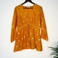 trueBrowns Mustard Zari Embroidered Top | Swadesiicart