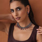 trueBrowns Silver Tone Banjara Necklace Set - Swadesiicart