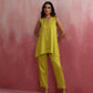 trueBrowns Lime Green Short Kurta Co-ord set - Swadesiicart