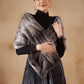 InWeave Women's Dark Grey Duble Shade Long Faux Fur Cape - Swadesiicart