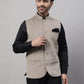 Even Apparels Men's Beige Nehru Jacket With Welt Pockets | Swadesiicart