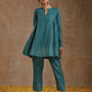 trueBrowns Deep Sea Gold Cotton Flared Co-Ord Set - Swadesiicart