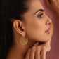 trueBrowns Brass Circular Swirl Earrings - Swadesiicart
