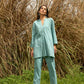 trueBrowns Light Blue Cotton Dobby Relaxed Co-ord Set - Swadesiicart