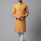 Even Apparels Yellow Solid Kurta With Band Collar | Swadesiicart