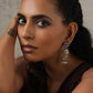 trueBrowns Silver Gold Tone Kundan Earrings | Swadesiicart