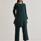 trueBrowns Dark Green Front Placket Co-Ord Set - Swadesiicart