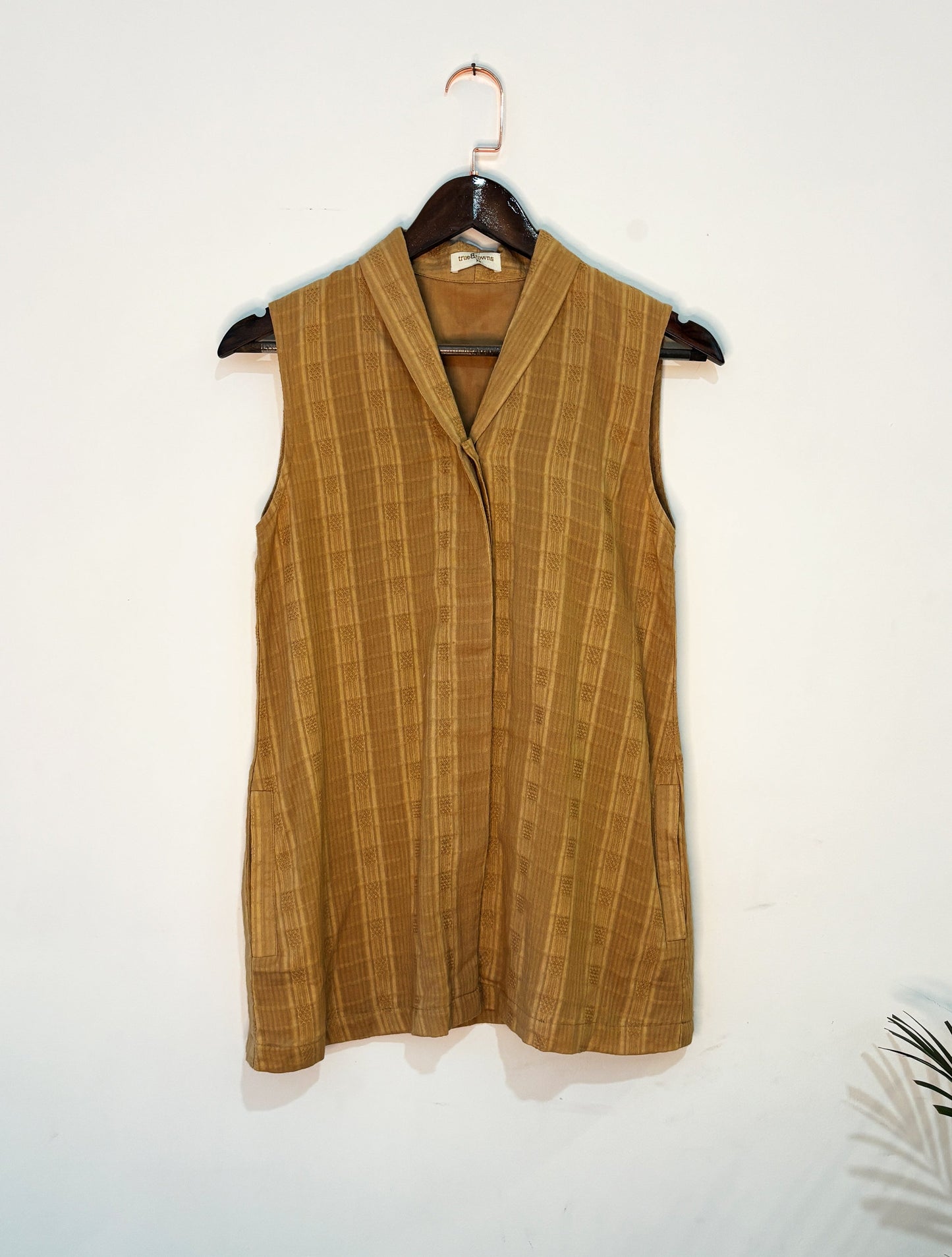 trueBrowns Beige Straight Co Ord Set - Swadesiicart