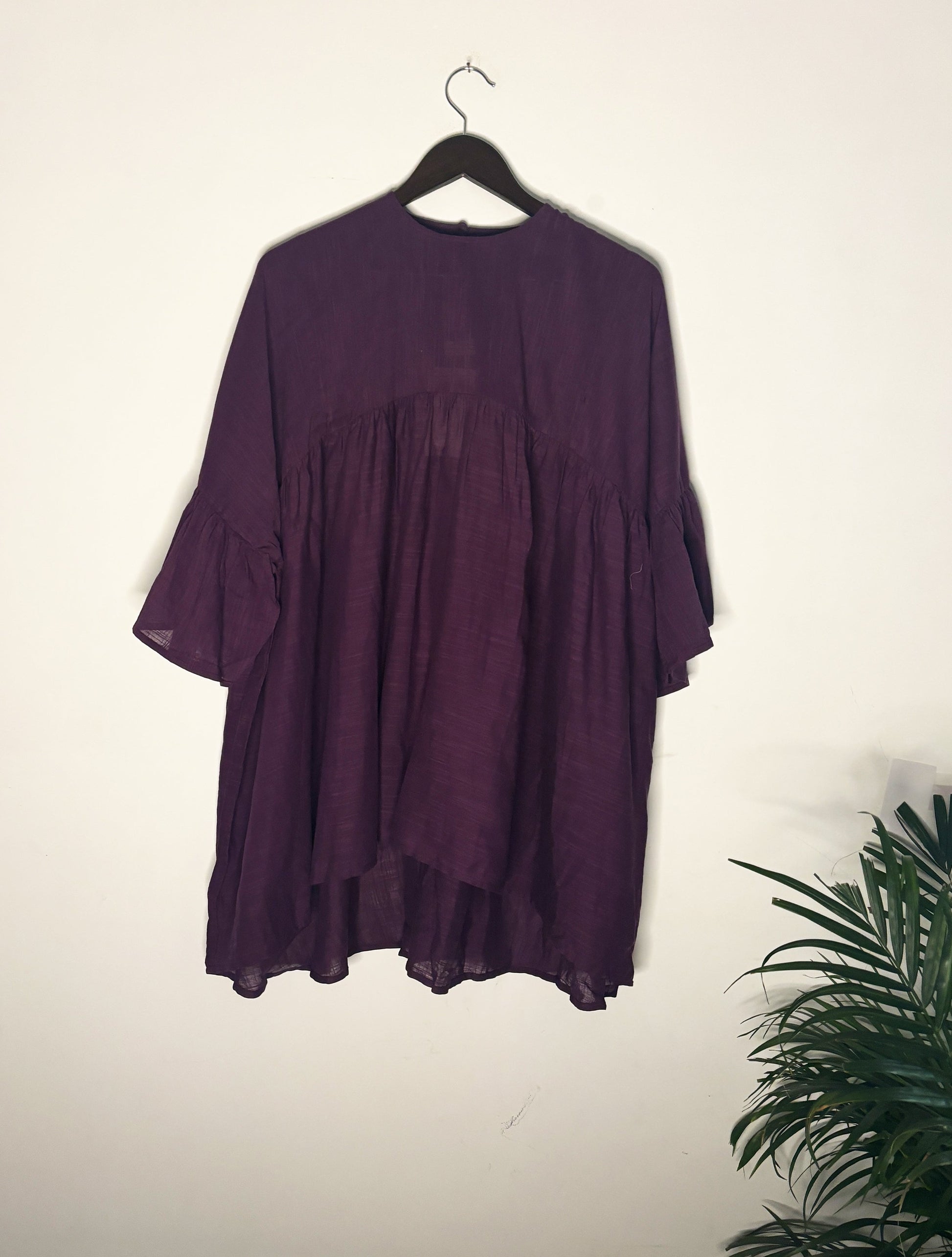 trueBrowns Purple Slub Top | Swadesiicart