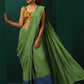 trueBrowns Green Muslin Silk Ready to Wear Saree | Swadesiicart
