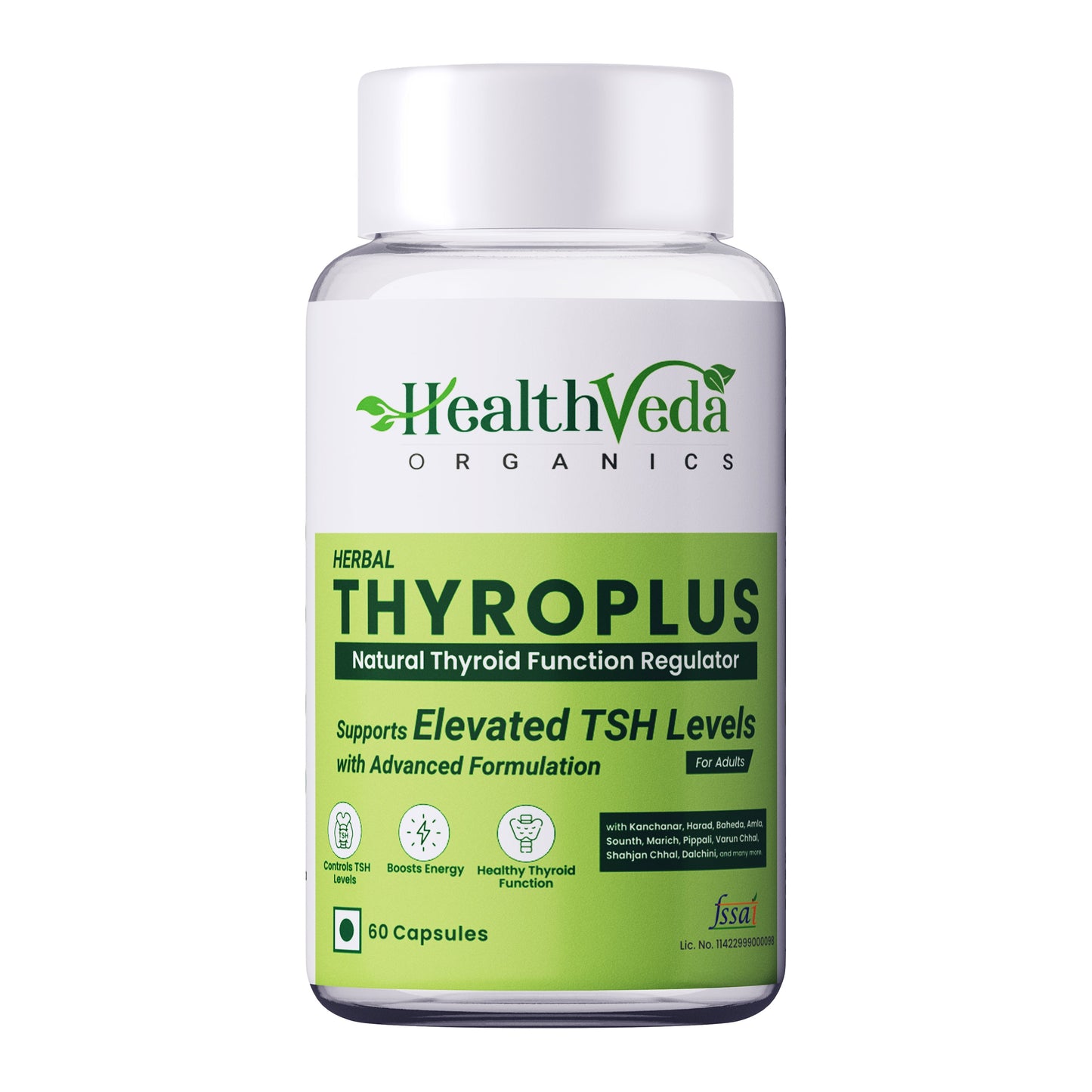 Health Veda Organics Thyroplus Capsules - Swadesiicart