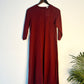 trueBrowns Maroon Slub Straight Kurta | Swadesiicart