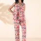 trueBrowns Carrot Cotton Ikat Flared Co-ord Set - Swadesiicart
