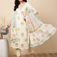 Antaran Cream Pure Cotton Floral Printed Kurta Pant And Dupatta Set - Swadesiicart