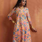 trueBrowns Orange Print Kurta Co-ord Set - Swadesiicart