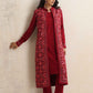 trueBrowns Maroon Kashmiri Woollen Jacket 3pc Set | Swadesiicart
