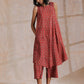 trueBrowns Rust Red Bagru Camel Print Cotton High-Low Co-Ord Set - Swadesiicart