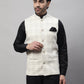 Even Apparels Men's Cream Pure Wool Nehru Jacket | Swadesiicart