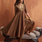 trueBrowns Bronze Tissue Flared Anarkali Kurta Set | Swadesiicart