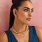 trueBrowns Brass Rose Layererd Necklace | Swadesiicart